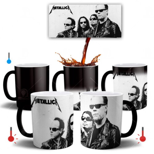 Caneca Mágica Banda Metallica Heavy metal