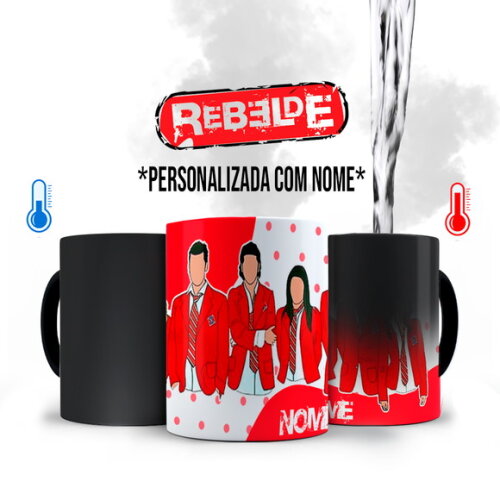 Caneca Mágica Banda Rbd Rebelde Personalize com Nome
