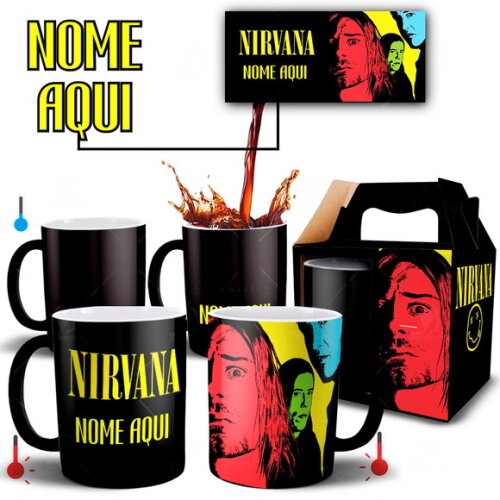 Caneca Mágica banda Nirvana com Nome