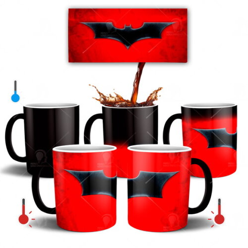 Caneca Mágica Batman Simbolo + Caixinha - Mod 006