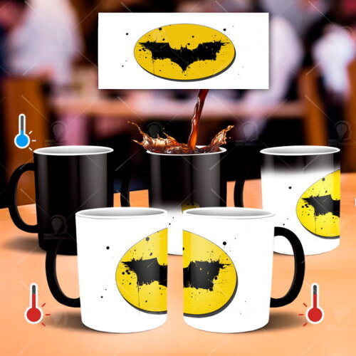 Caneca Mágica Batman Simbolo + Caixinha - Mod 005