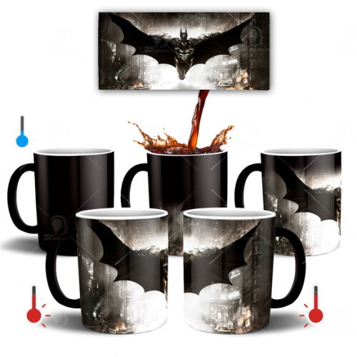 Caneca Mágica Batman Simbolo + Caixinha - Mod 002