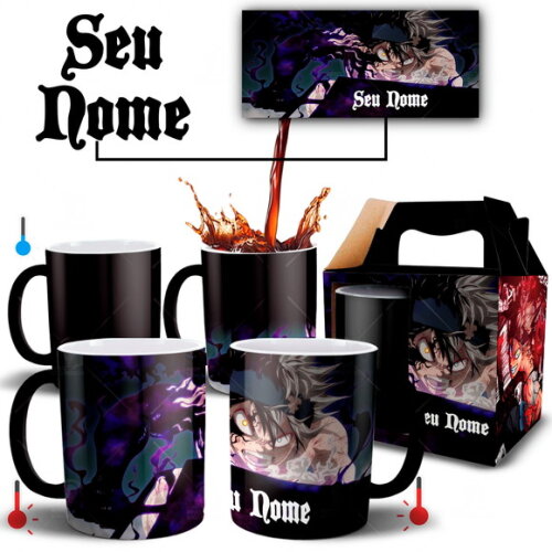Caneca Mágica Black Clover com Nome