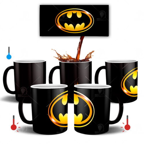 Caneca Mágica Batman Simbolo + Caixinha - Mod 008