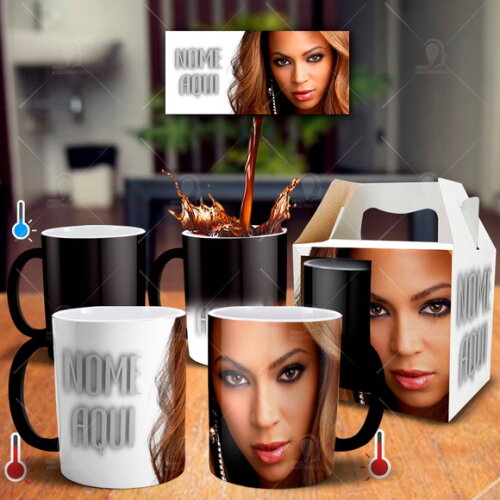 Caneca Mágica Beyoncé Personalize Com Seu Nome + Caixa