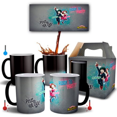Caneca Mágica Boku No Hero Midoriya Izuku E Uraraka Ochako