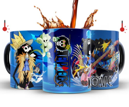 Caneca Mágica Brook One Piece com Nome