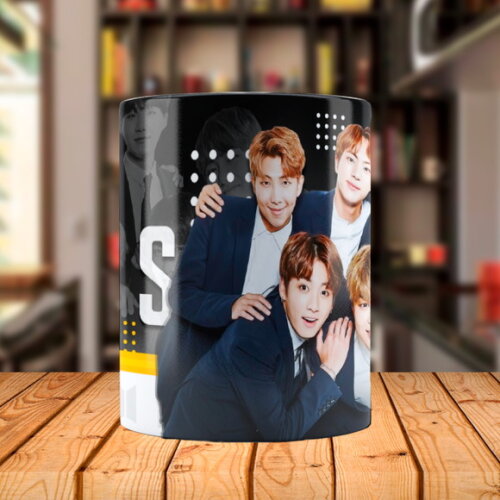 Caneca Mágica Bts Banda K-pop Personalizado com Nome