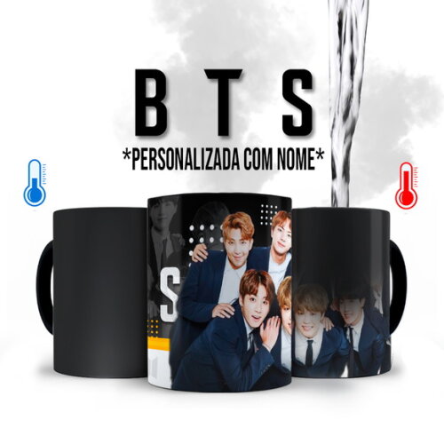 Caneca Mágica Bts Banda K-pop Personalizado com Nome