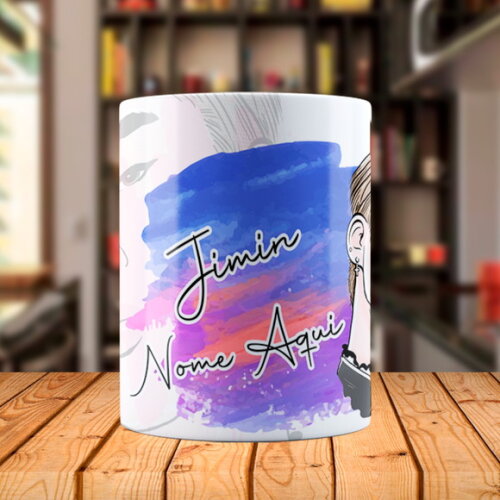 Caneca Mágica BTS Jimin Personalizada com Nome
