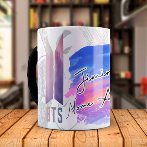 Caneca Mágica BTS Jimin Personalizada com Nome