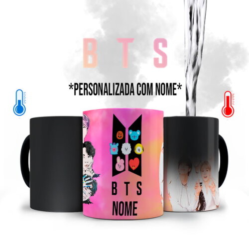 Caneca Mágica Bts K-pop Personalizada com Nome