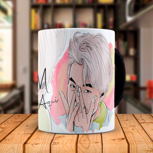 Caneca Mágica BTS RM Personalizada com Nome