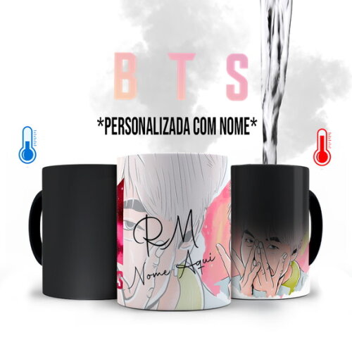Caneca Mágica BTS RM Personalizada com Nome