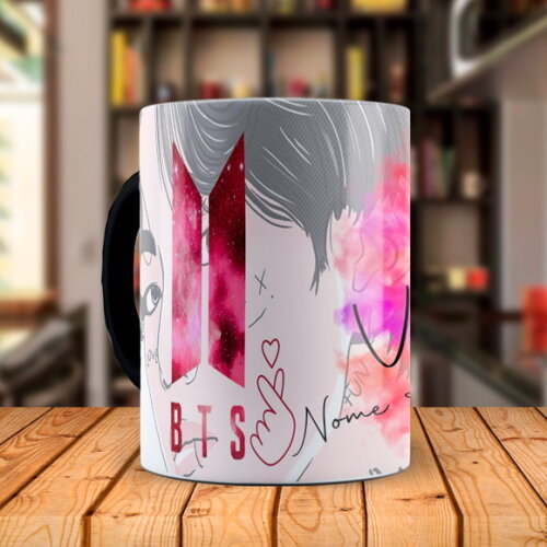 Caneca Mágica BTS V Personalizada com Nome