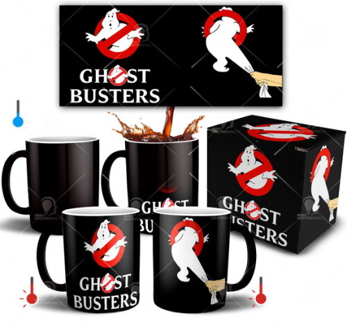 Caneca Mágica Caça fantasmas personalizada + caixinha