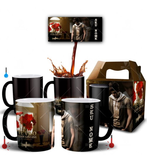 Caneca Mágica Cantor Luan Santana Personalize Com Seu Nome