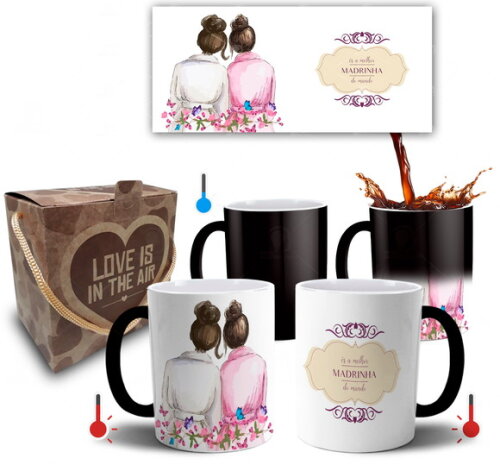 Caneca Mágica Casamento Melhor Madrinha do Mundo
