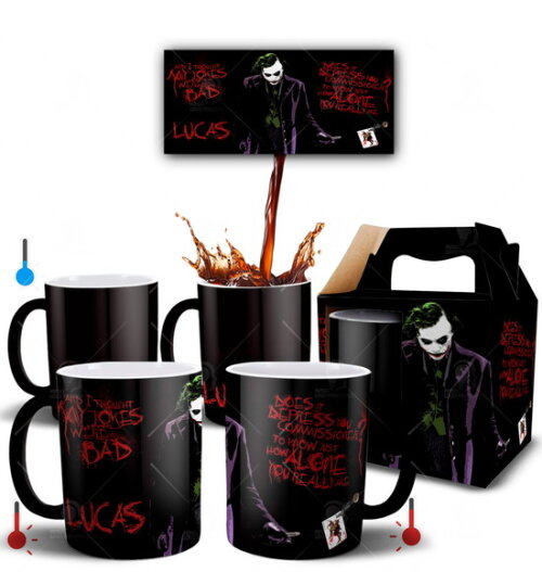 Caneca Mágica Coringa Filme Clássico Com Nome Personalizado