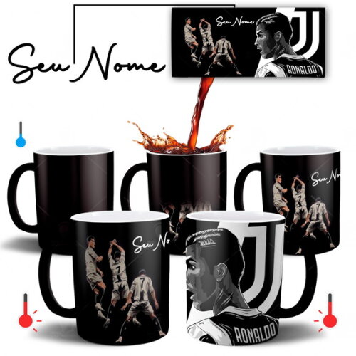 Caneca Mágica Cristino Ronaldo Cr7 Juventus com Nome