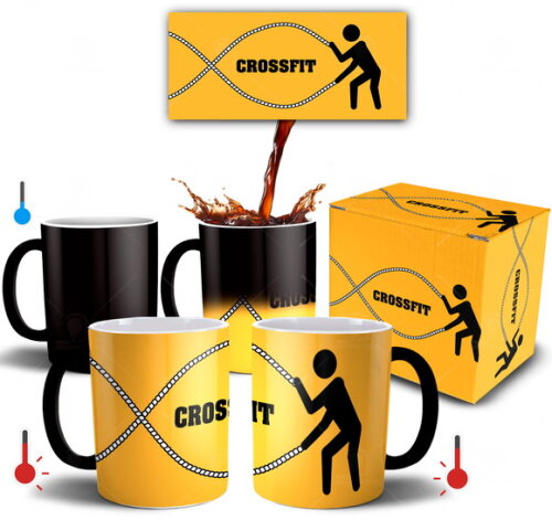 Caneca Mágica Crossfit Academia + Caixinha
