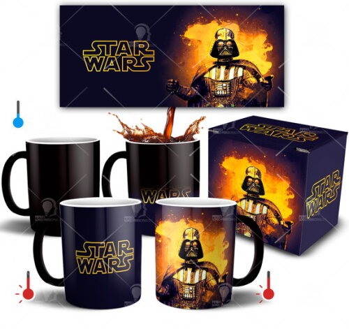 Caneca Mágica Darth Vader Star Wars + Caixa personalizada