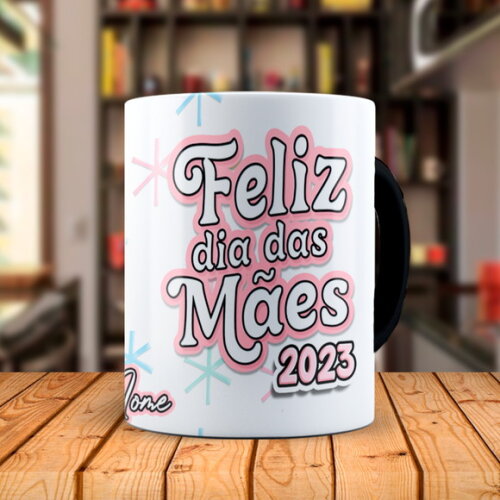 Caneca Mágica Dia das Mães Frases com Nome Personalizado