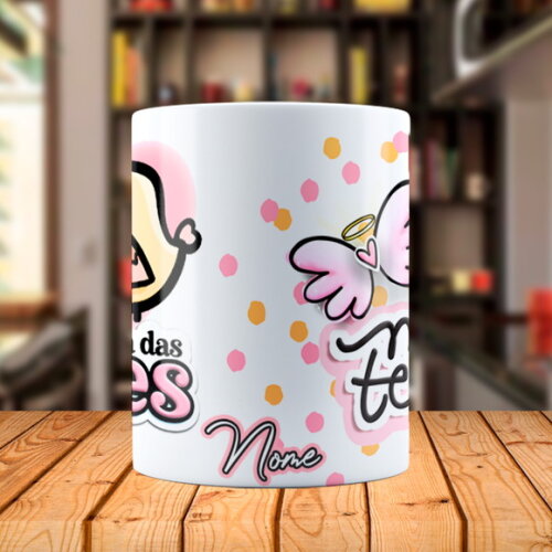 Caneca Mágica Dia das Mães Te Amo com Nome