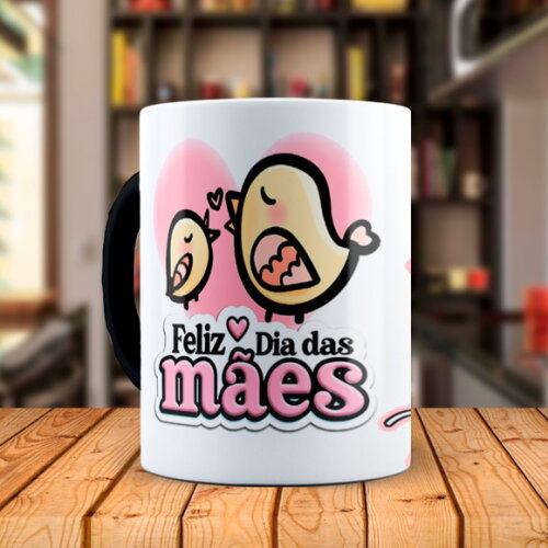 Caneca Mágica Dia das Mães Te Amo com Nome