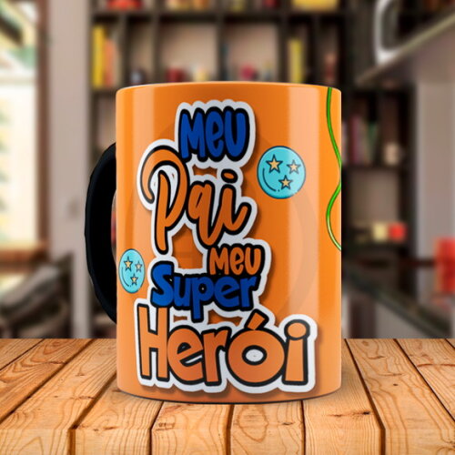 Caneca Mágica Dia dos Pais Goku Dragon Ball com Nome