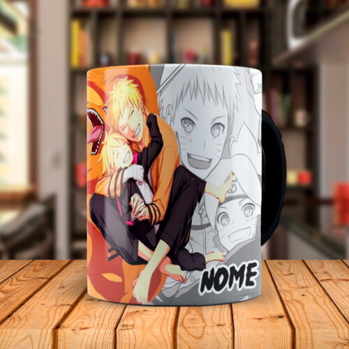 Caneca Mágica Dia dos Pais Naruto Geek com Nome