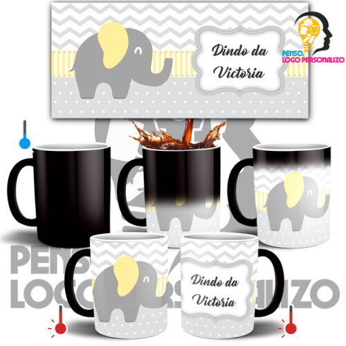 Caneca Mágica Dindo Padrinho de Batizado + Caixinha