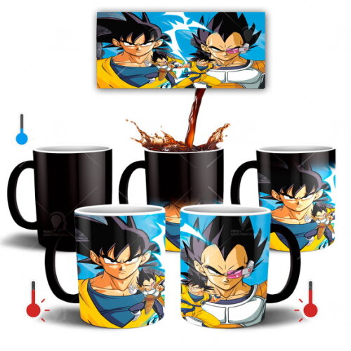 Caneca Mágica Dragon Ball Super Goku e Vegeta