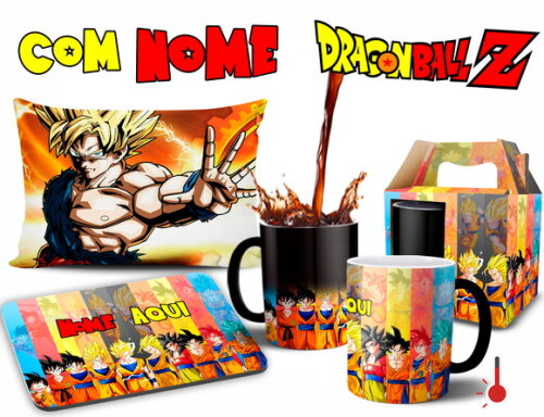 Caneca Mágica Dragon Ball Z + Kit Personalizado com Nome