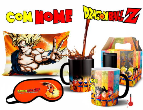 Caneca Mágica Dragon Ball Z + Kit Personalizado com Nome