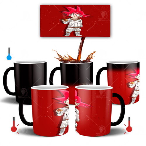 Caneca Mágica Dragon Ball Z Goku Criança Mod 005