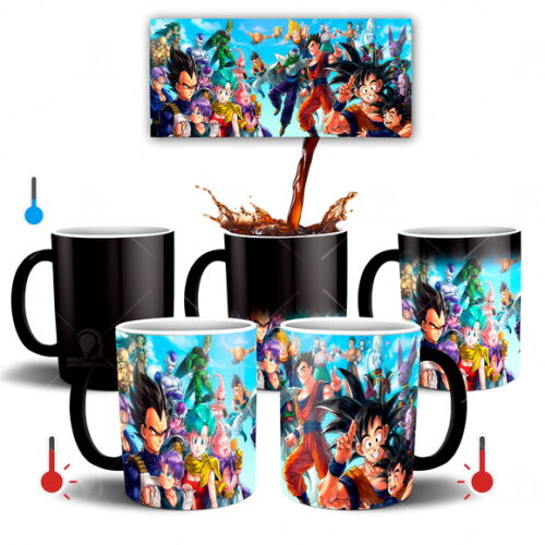 Caneca Mágica Dragon Ball Z Goku e Cia Mod 004