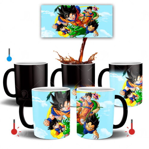 Caneca Mágica Dragon Ball Z Goku e Cia Mod 002