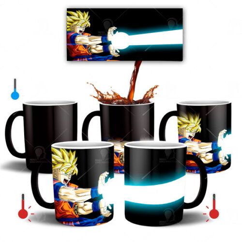 Caneca Mágica Dragon Ball Z Goku Kamehameha