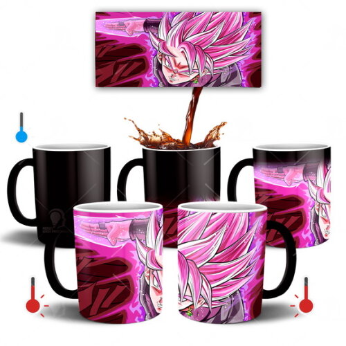 Caneca Mágica Dragon Ball Z Goku Super Sayajin Rosé Mod 002