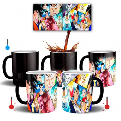 Caneca Mágica Dragon Ball Z Goku Vegeta Freeza e cia