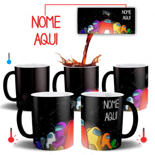 Caneca Mágica e Camiseta + Kit Among Us - Mod 002