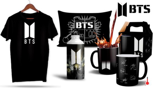 Caneca Mágica e Camiseta + Kit Bts K-pop - Mod 002