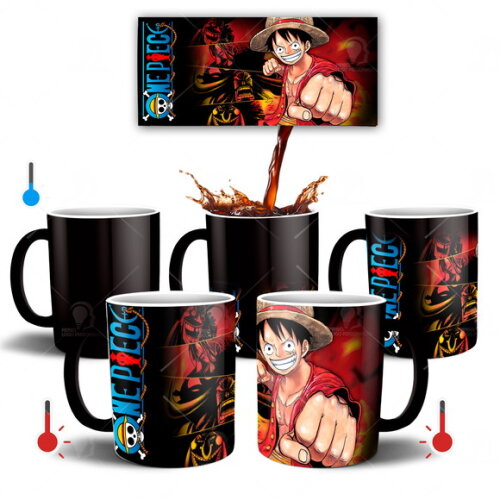 Caneca Mágica e Camiseta + Kit One Piece Personalizado - M02