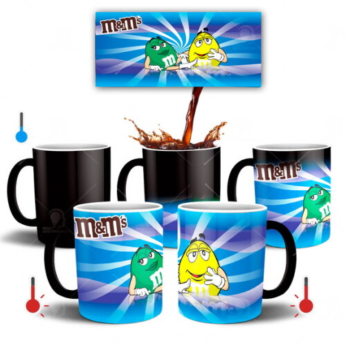 Caneca Mágica Feliz dia da Páscoa M&M