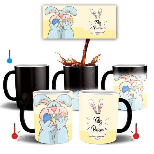 Caneca Mágica Feliz dia da Páscoa Mod 005