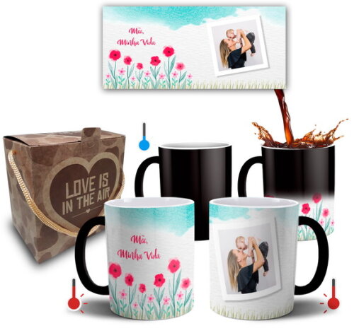 Caneca Mágica Feliz Dia Das Mães com Foto - Mod 053