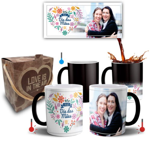 Caneca Mágica Feliz Dia Das Mães com Foto - Mod 019