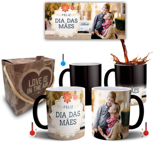 Caneca Mágica Feliz Dia Das Mães com Foto - Mod 008