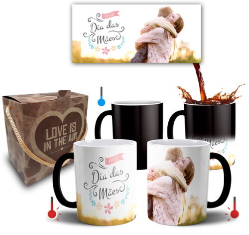 Caneca Mágica Feliz Dia Das Mães com Foto - Mod 010